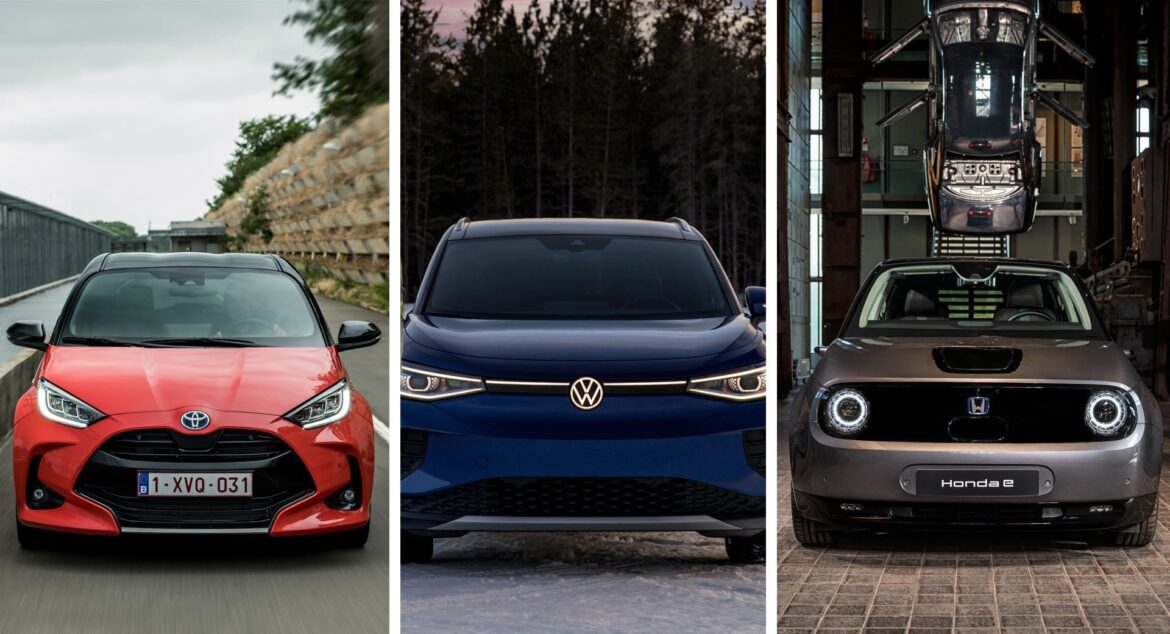 Honda E, Toyota Yaris и VW ID.4