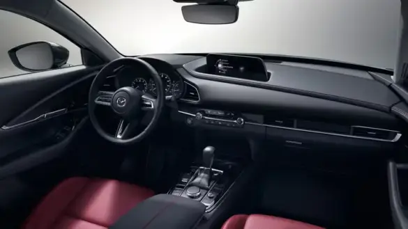 2023-mazda-cx-30-red-interior-instrument-panel
