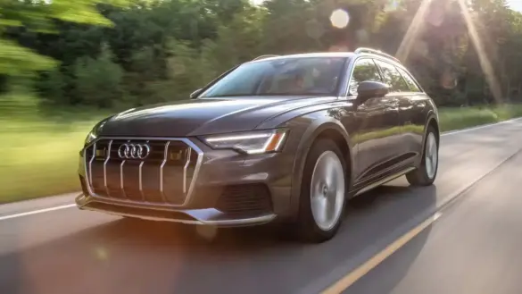 gray-audi-a6-allroad-driving-front-left